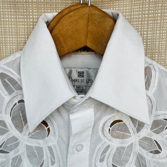 VINTAGE Embroidered Buttoned Cutout Lace A… - Picture 9 of 16